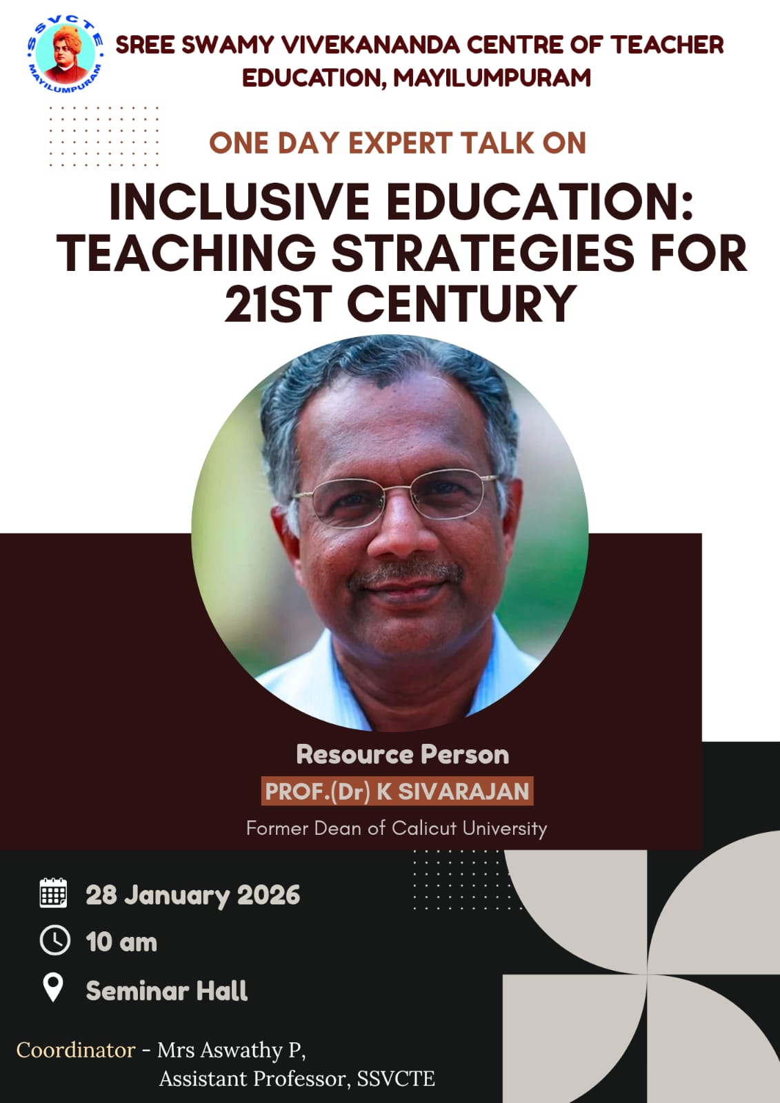0NE DAY EXPERT TALK ON INCLUSIVE EDUCATION TEACHING STRATEGIES FOR 21ST CENTURY